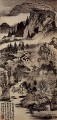 Shitao Jinting montagnes en automne 1707 encre de Chine ancienne